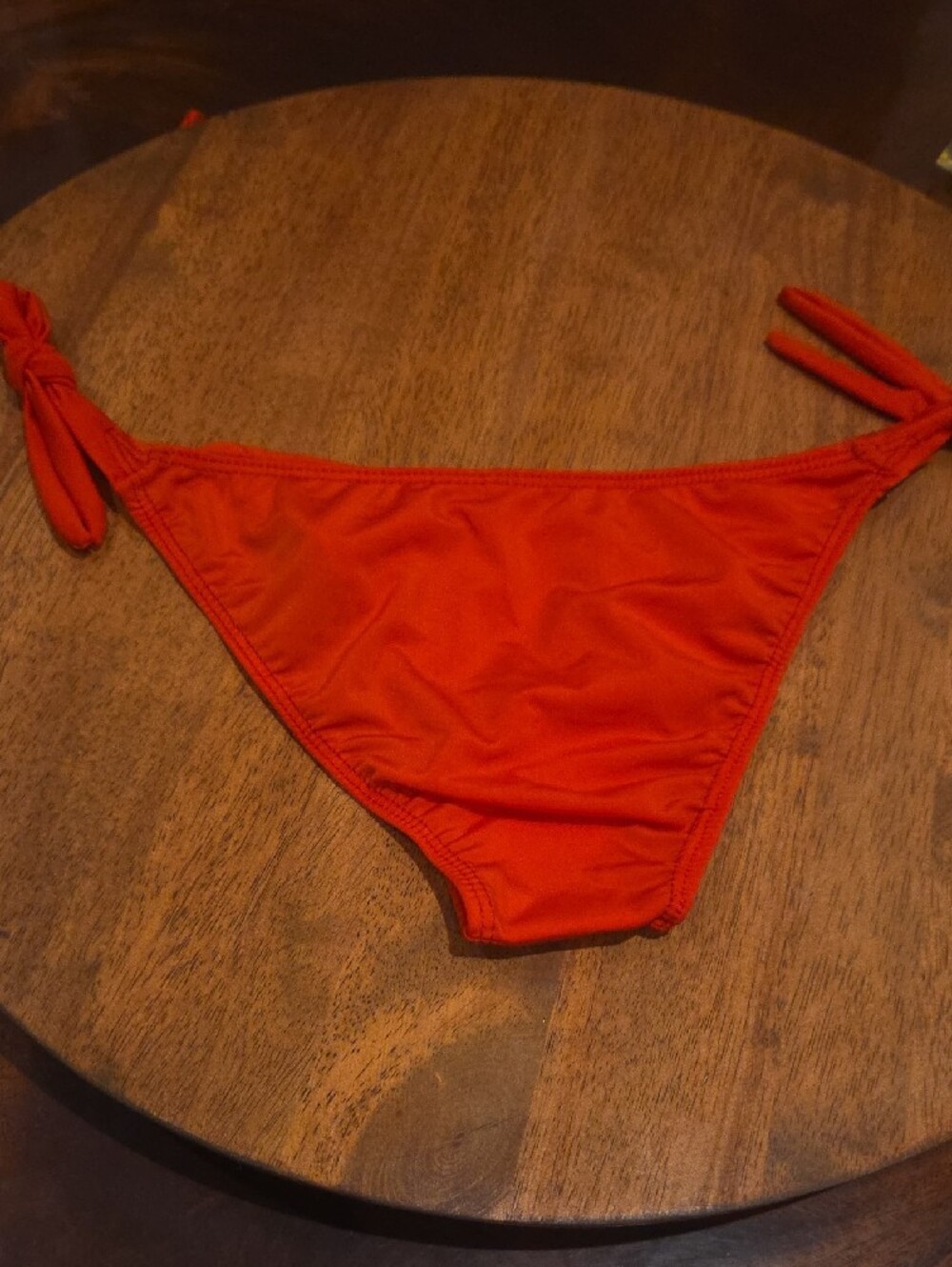 Red Embellished Triangle Bikini Set by - Picture 7 of 7